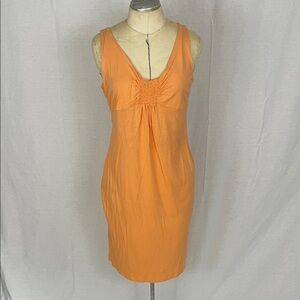 Talbots Orange Midi Dress Size Small Petite